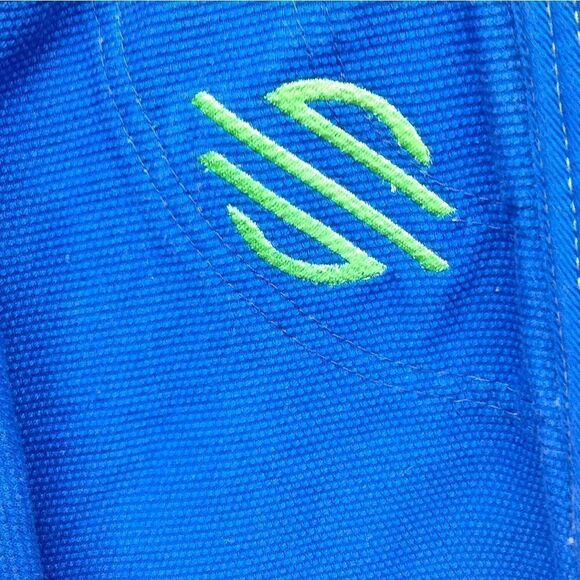 Sanabul Kid's Kimono / GI Top Size K3 Blue and Green - Picture 4 of 6